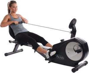 Recumbent bike rower combo